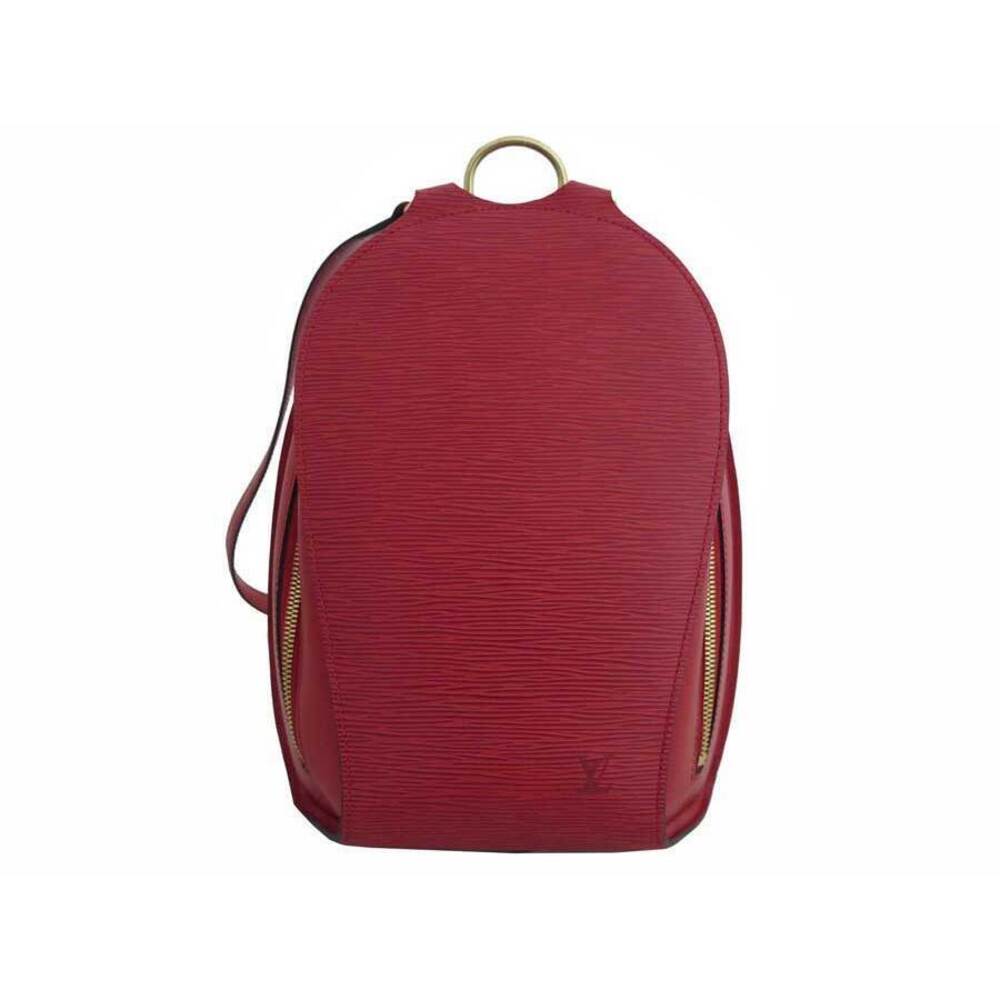 Louis Vuitton Epi Mabillon Backpack Red Gold Leather